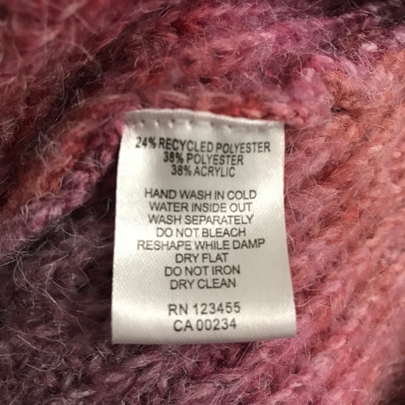 NWOT DESIGN LAB Ombre Cowl Neck Sweater Top Long Sleeve Mauve Brown Pink - Picture 6 of 6